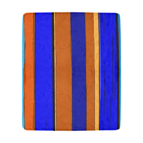 Abstract Blue And Orange 930 Ultra-Soft Micro Fleece Blanket 50"x60" (Thick)