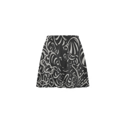 DATA MINING (Grey) Mini Skating Skirt (Model D36)