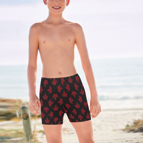Cool Canada Kid's Swim Shorts Big Boys' Swimming Trunks (Model L57)
