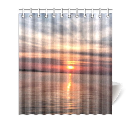 Pink Amber Sunset Collection Shower Curtain 66"x72"