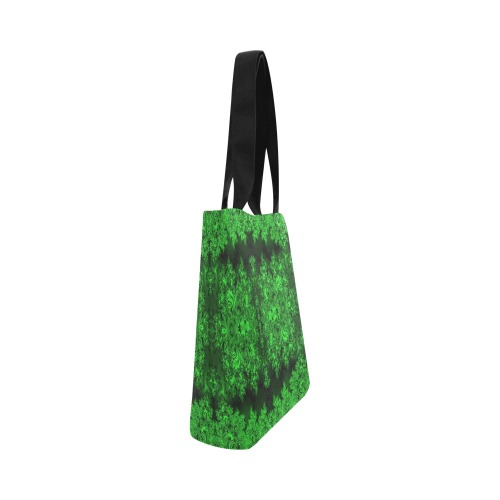 Frost on the Evergreens Fractal Canvas Tote Bag (Model 1657)