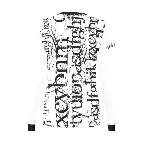 LettersWhite Q803680 | Women's All Over Print Long Sleeve T-shirt (Model T51)