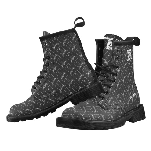 DIONIO - Ladies' DIONIO ICON Boots (Black) Women's PU Leather Martin Boots (Model 402H)