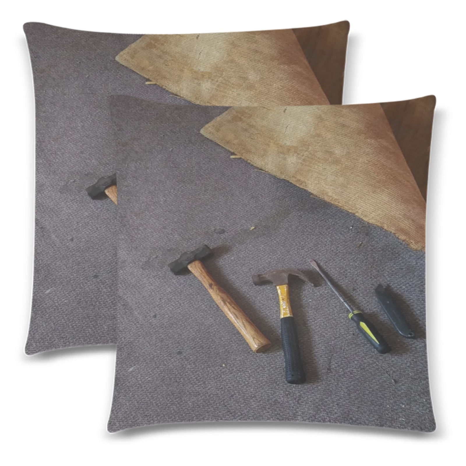 My DIY project in WV Custom Zippered Pillow Cases 18"x 18" (Twin Sides) (Set of 2)