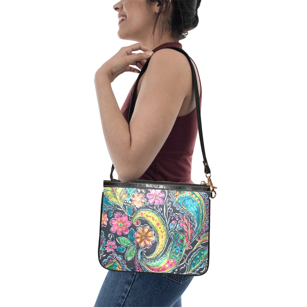 Paisley #1 Small Shoulder Bag (Model 1710)