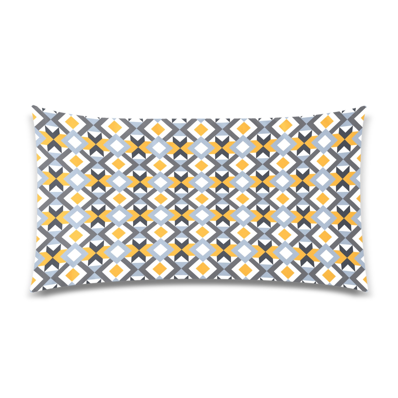 Retro Angles Abstract Geometric Pattern Custom Rectangle Pillow Case 20"x36" (one side)