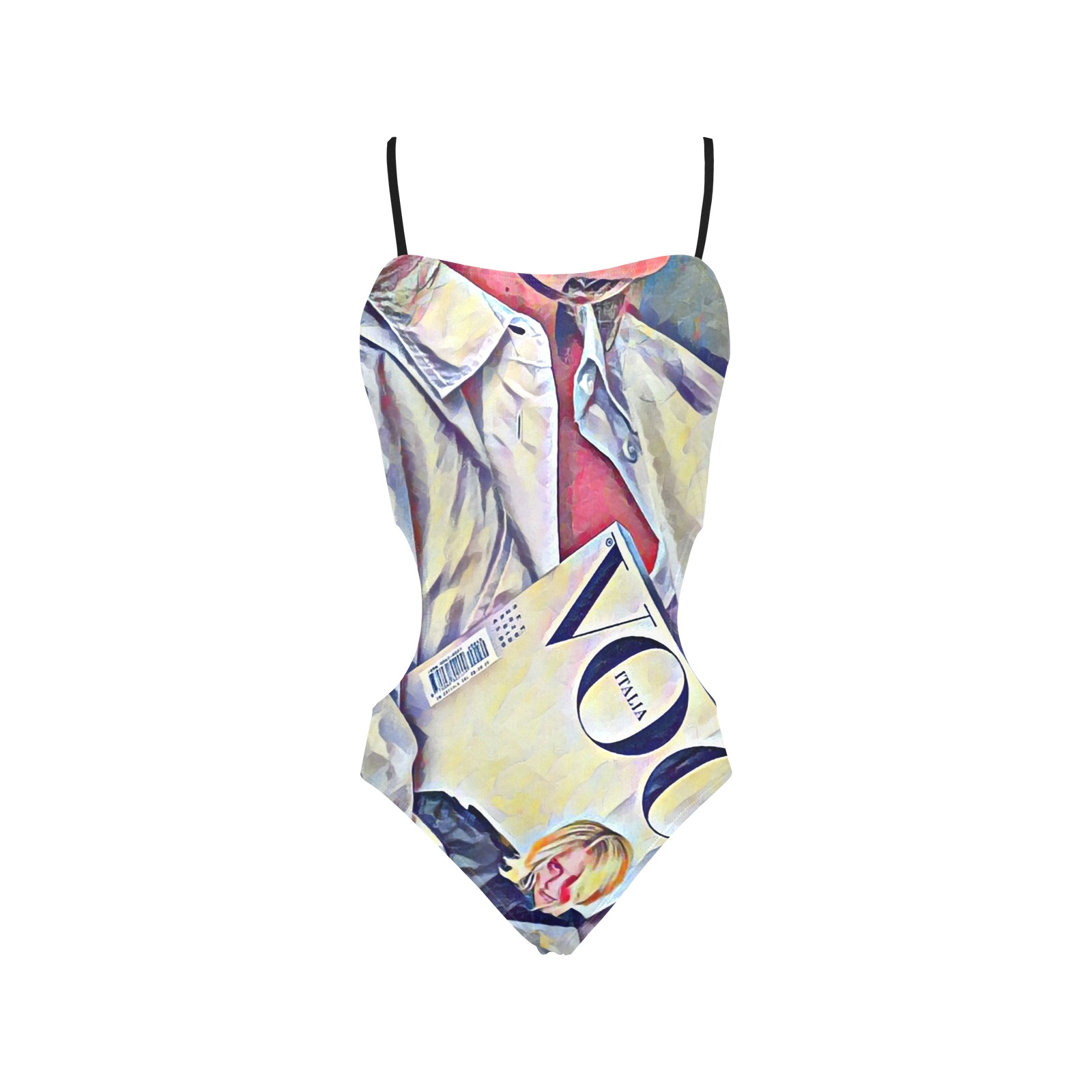954o Spaghetti Strap Cut Out Sides Swimsuit (Model S28)