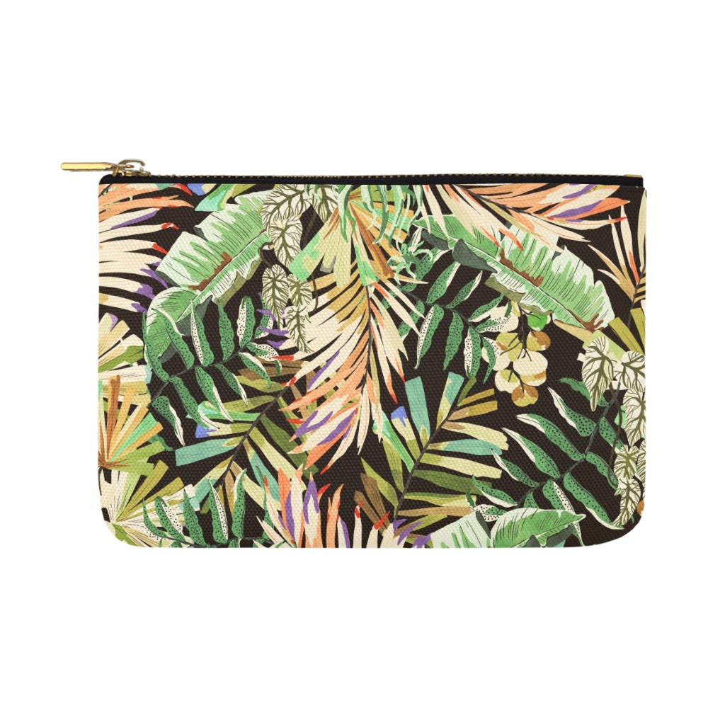 Wild greenish tropical jungle Carry-All Pouch 12.5''x8.5''