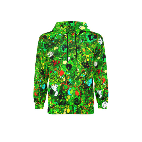 Green Abstract Art 409 Men's Long Sleeve Fleece Hoodie (Model H55)