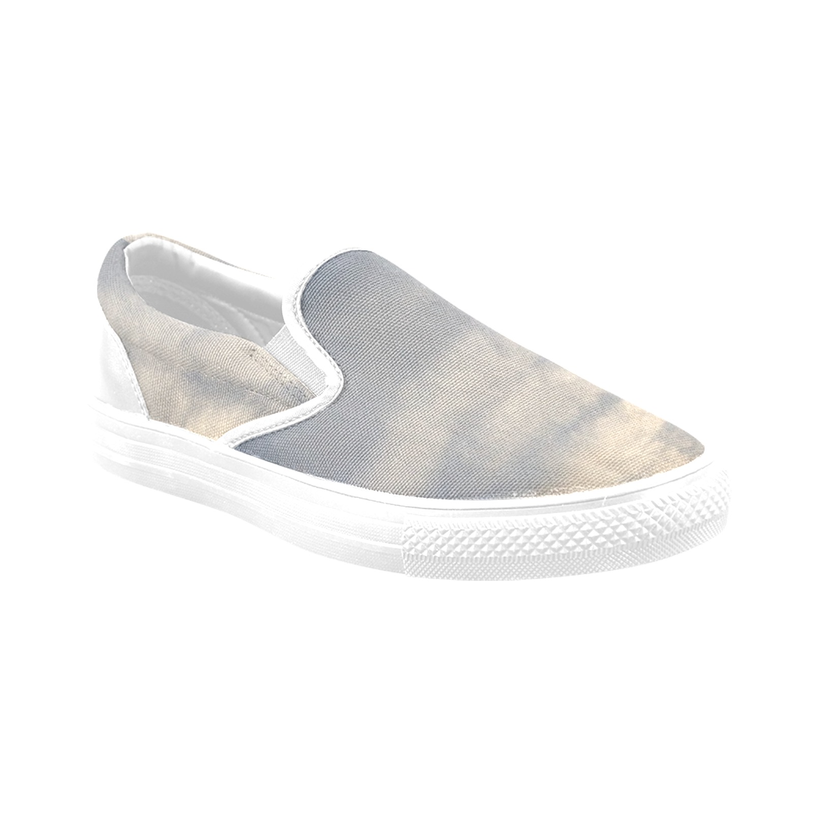 Rippled Collection Collection Women's Unusual Slip-on Canvas Shoes (Model 019)