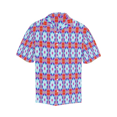 Tile flower Hawaiian Shirt with Merged Design (Model T58)