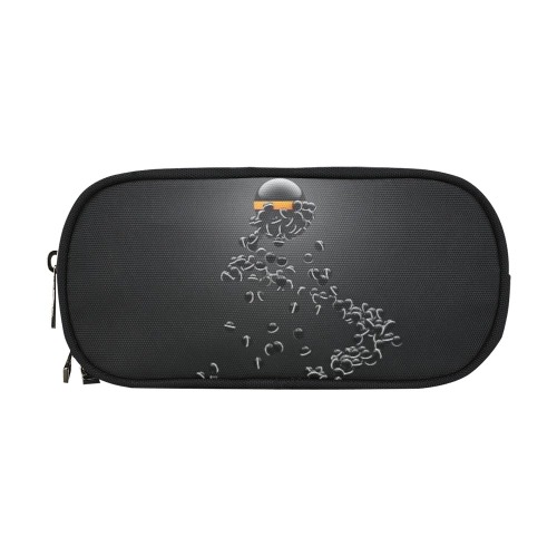 abstract-black-dark Pencil Pouch/Large (Model 1680)