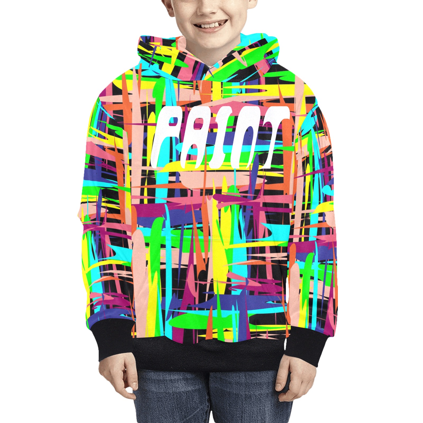 Colorful Paint kids hoodie Kids' All Over Print Hoodie (Model H38)