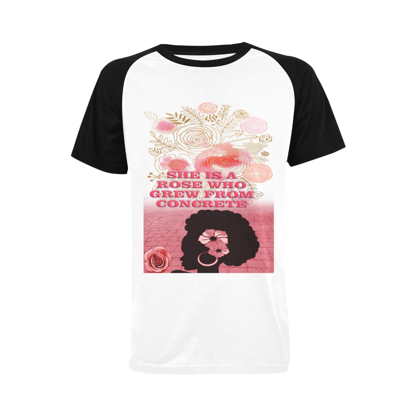 She is a Rose Men's Raglan T-shirt (USA Size) (Model T11)