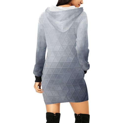 mosaic triangle 13 All Over Print Hoodie Mini Dress (Model H27)