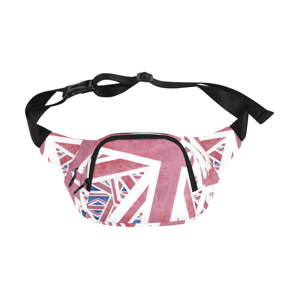 Abstract Union Jack British Flag Collage Fanny Pack/Small (Model 1677)