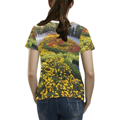 Sevastopol Park Crimea All Over Print T-Shirt for Women (USA Size) (Model T40)