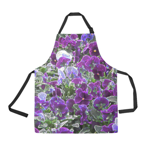 Field Of Purple Flowers 8420 All Over Print Apron
