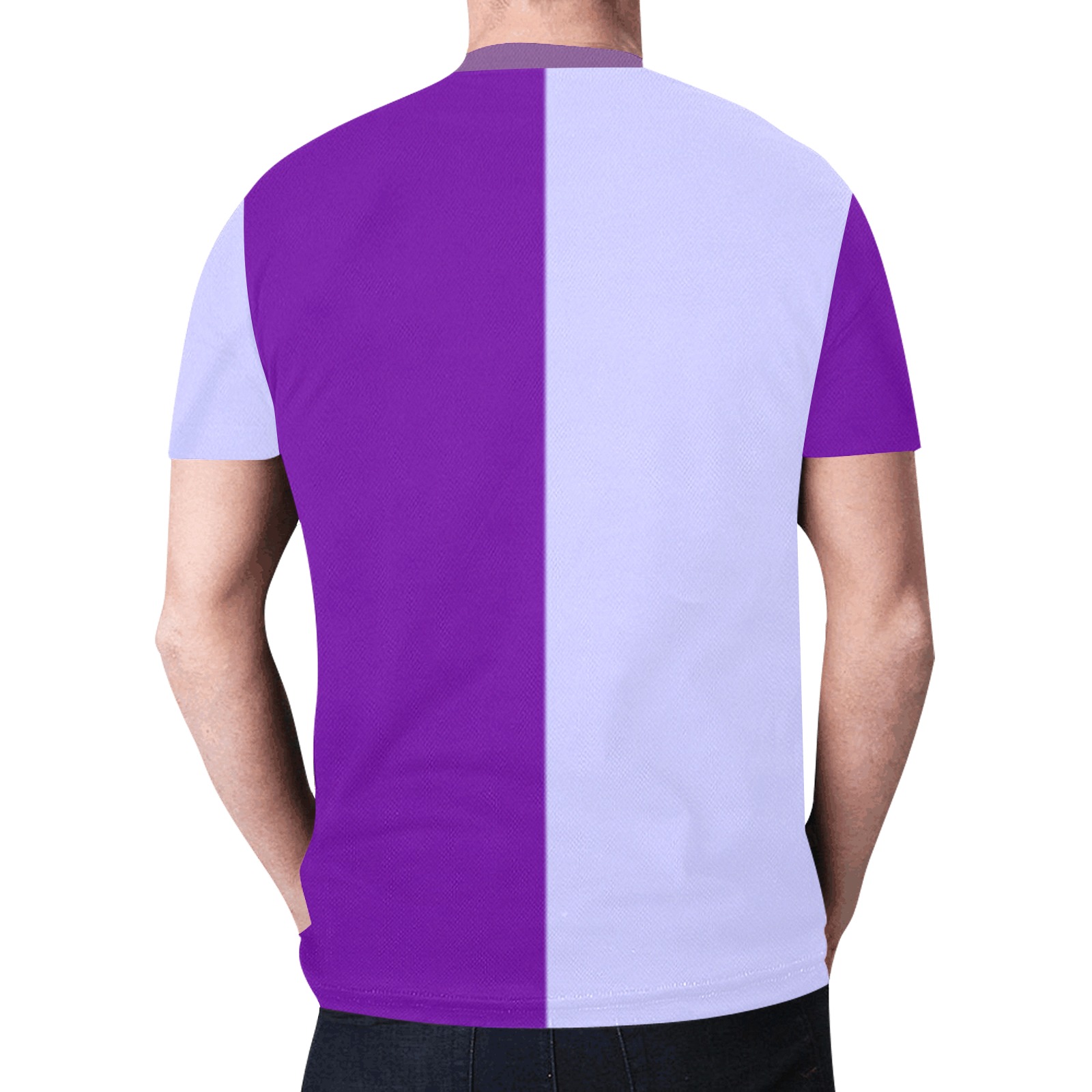 purplelavenderhalf2 New All Over Print T-shirt for Men (Model T45)