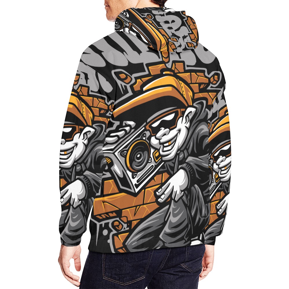 Gean EzzE All Over Print Hoodie for Men (USA Size) (Model H13)