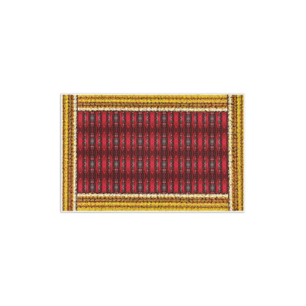 red repeating Area Rug 2'7"x 1'8‘’