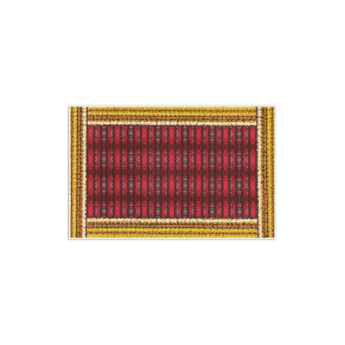 red repeating Area Rug 2'7"x 1'8‘’