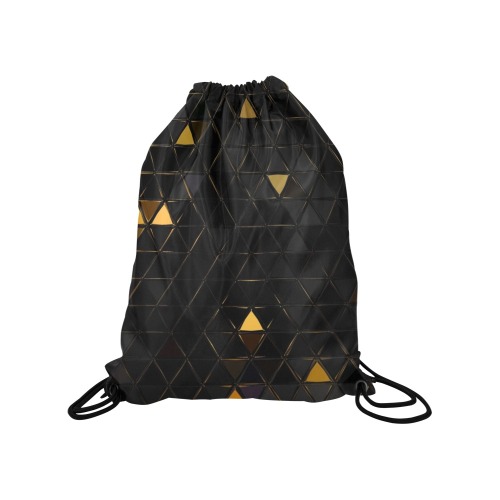 mosaic triangle 7 Medium Drawstring Bag Model 1604 (Twin Sides) 13.8"(W) * 18.1"(H)