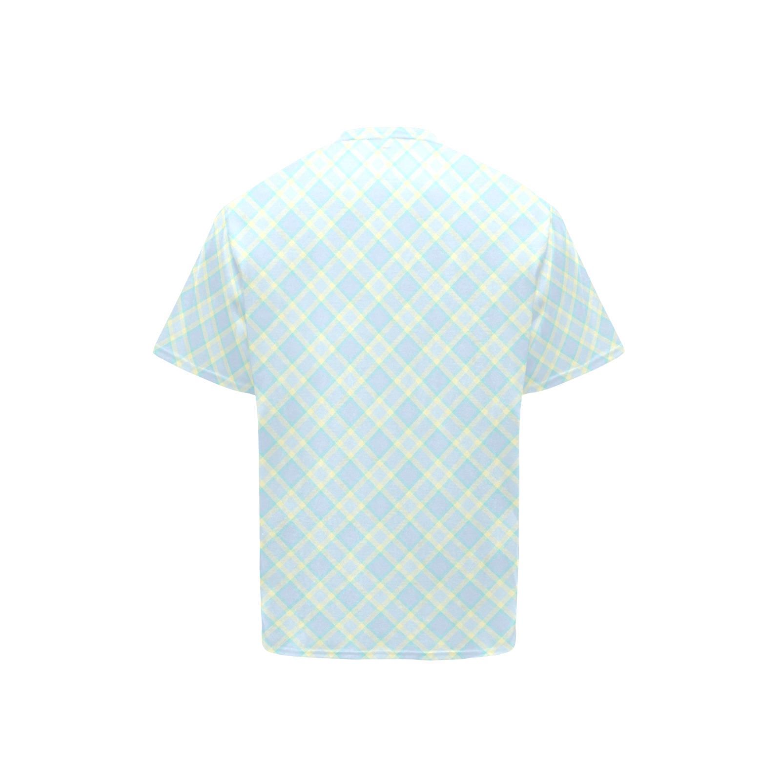 Pastel Baby Boy Plaid Men's Henley T-Shirt (Model T75)