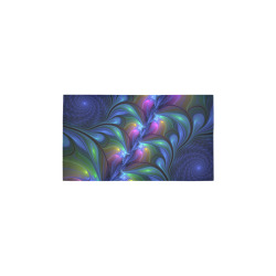 Colorful Luminous Abstract Blue Pink Green Fractal Bath Rug 16''x 28''