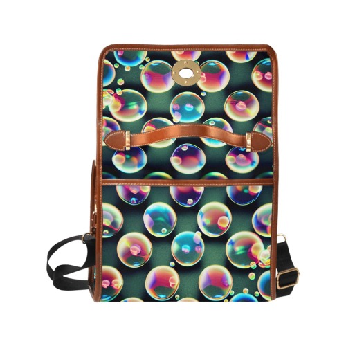 bubbles pattern 1 Waterproof Canvas Bag/All Over Print (Model 1641)