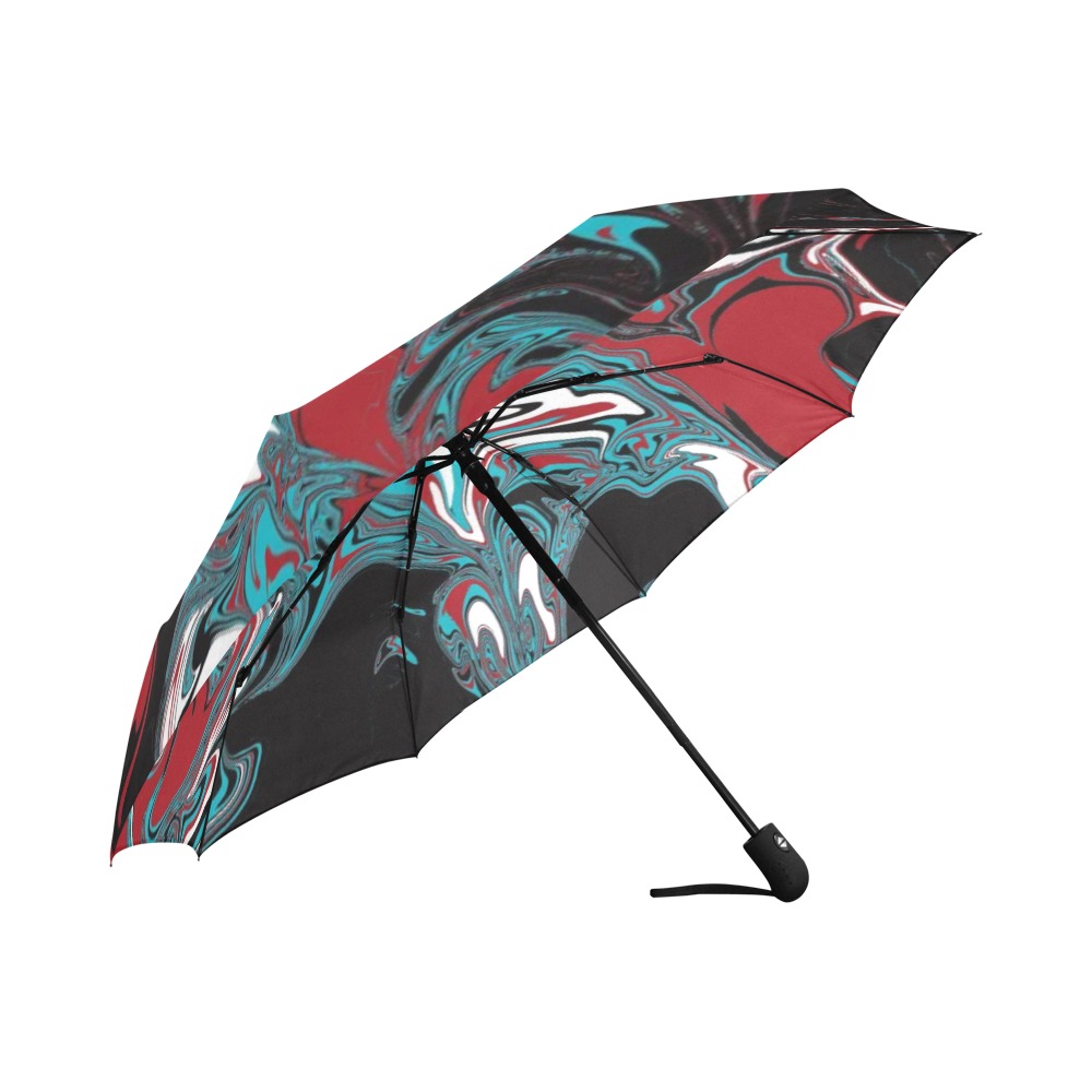 Dark Wave of Colors Auto-Foldable Umbrella (Model U04)