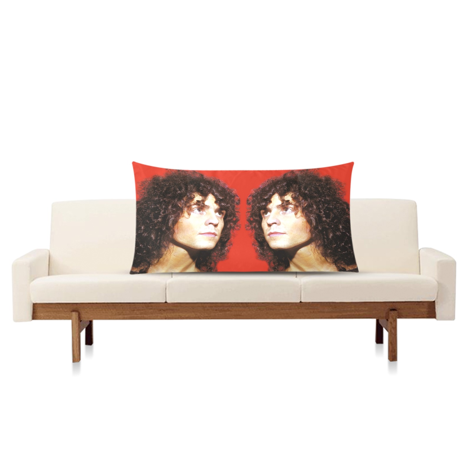 RED MARC BOLAN AND T.REX Rectangle Pillow Case 20"x36"(Twin Sides)