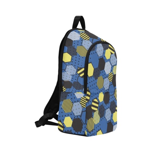 Honeycomb - Blue Fabric Backpack for Adult (Model 1659)