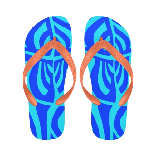 aaa blue lb Flip Flops for Men/Women (Model 040)
