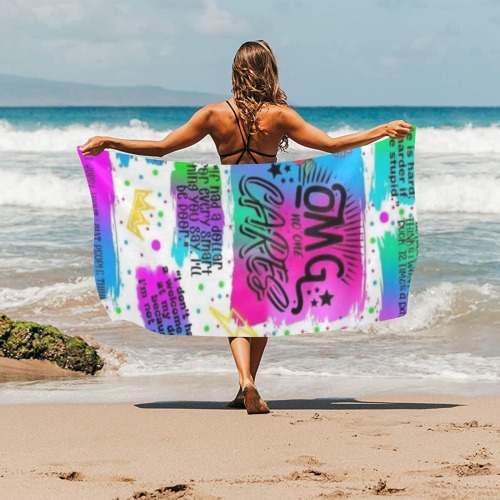 custom beach towels Beach Towel 30"x 60"