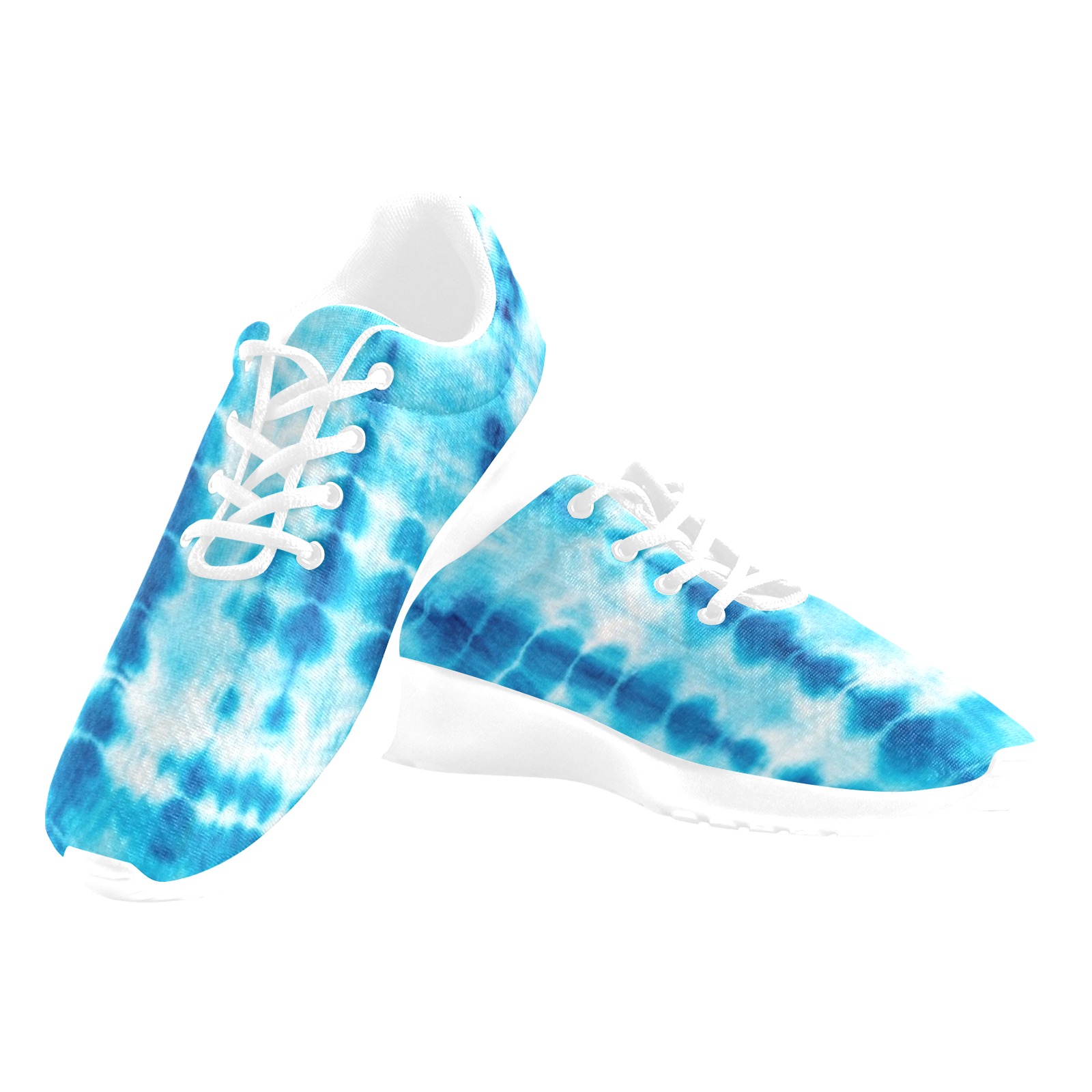 Blue Tie Dye Women's Athletic Shoes (Model 0200)