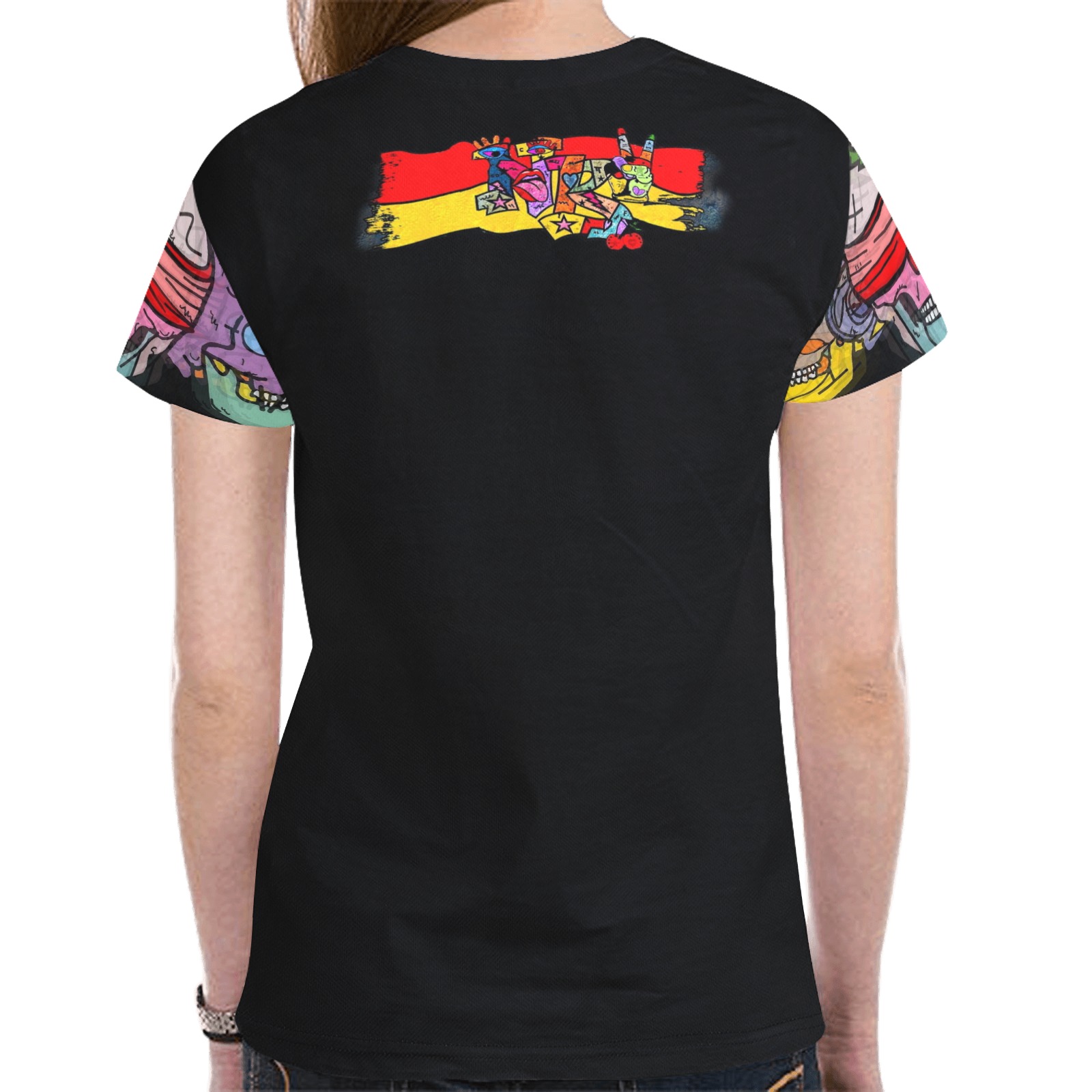 Skull 2023 by Nico Bielow New All Over Print T-shirt for Women (Model T45)