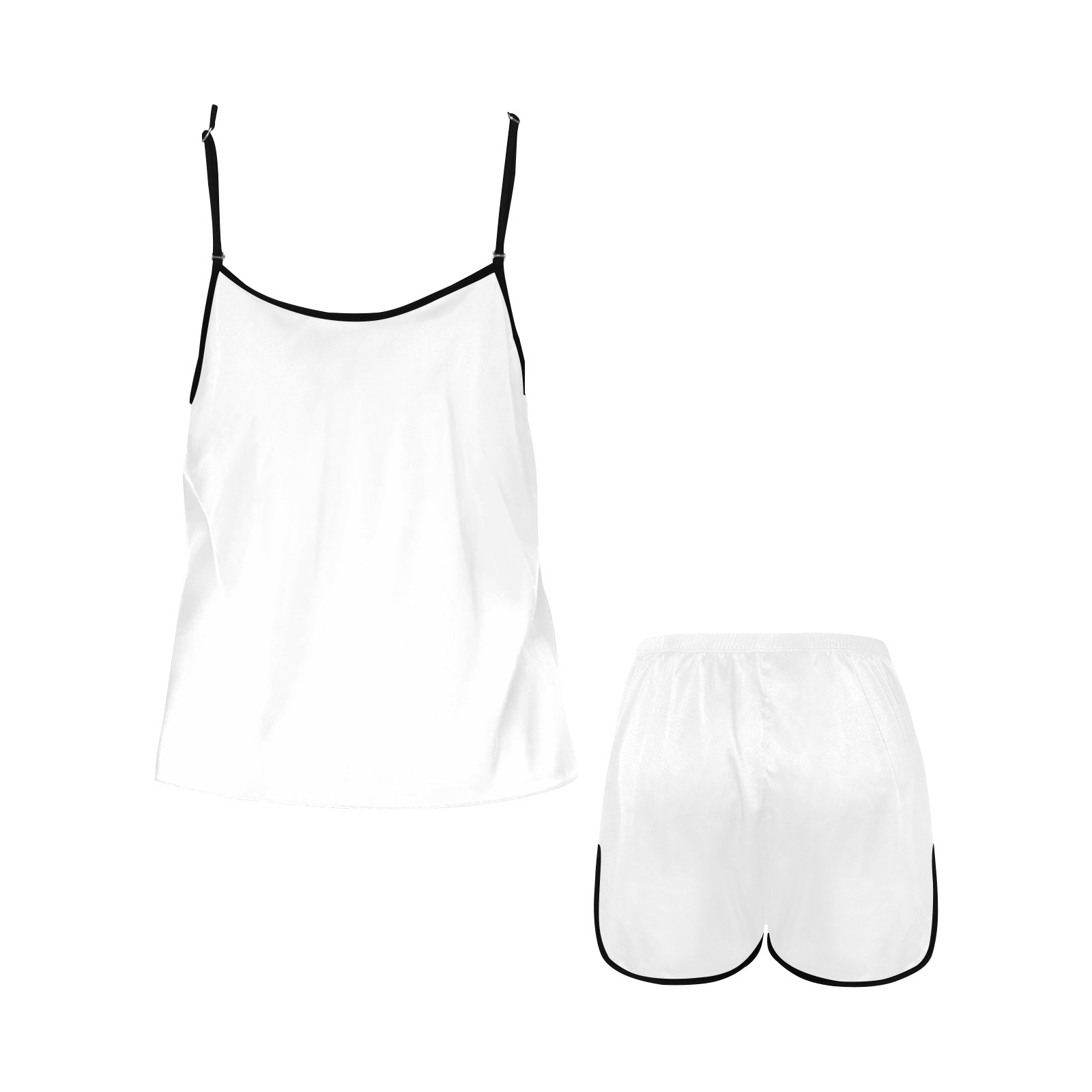 WHITE Women's Spaghetti Strap Short Pajama Set
