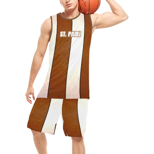 St. Pauli Soccer by Nico Bielow Basketball Uniform with Pocket