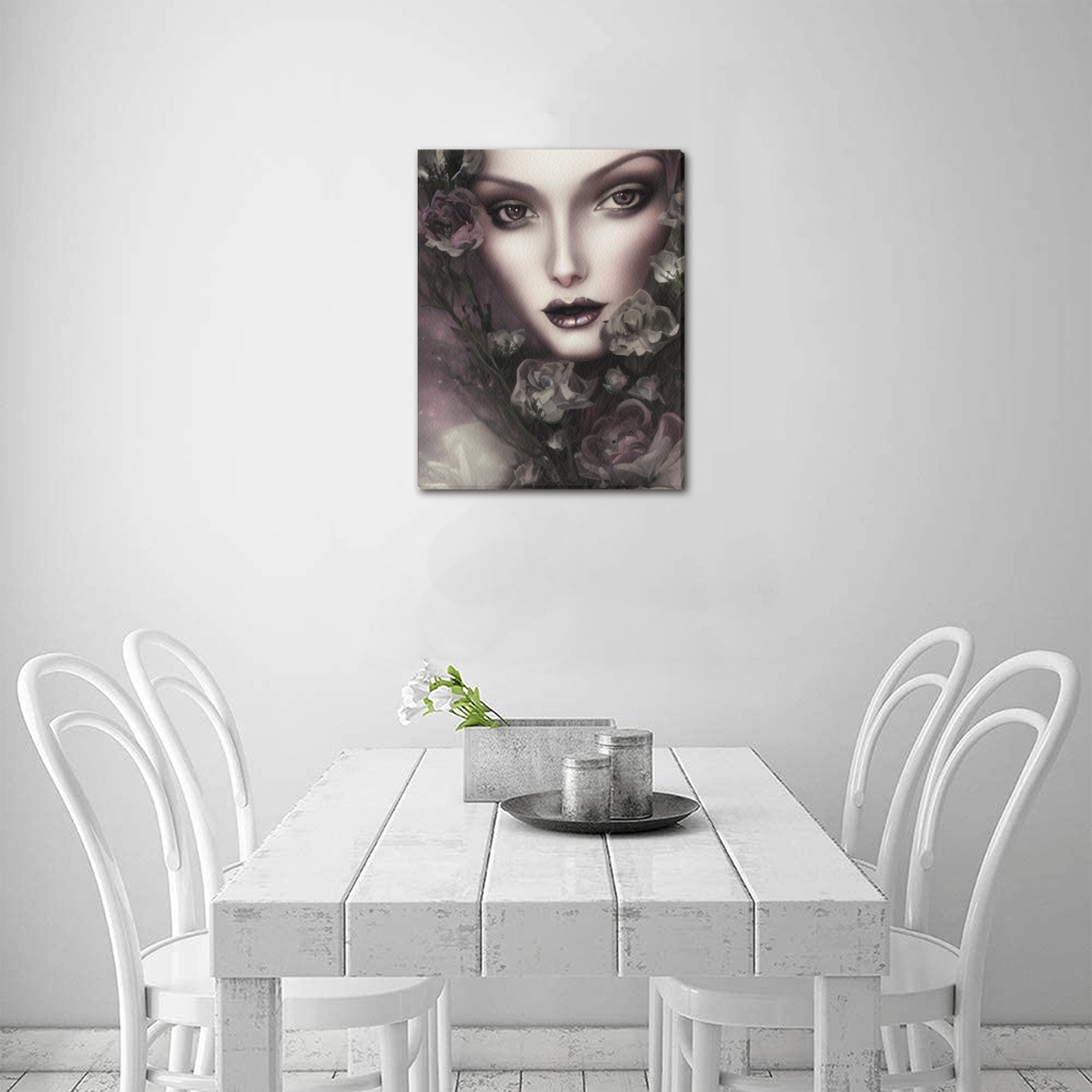 5 - Gothic female elegance beauty digital painting Upgraded Canvas Print 11"x14"