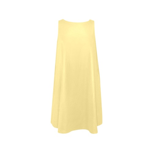 Popcorn Sleeveless A-Line Pocket Dress (Model D57)