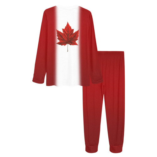 Canada Flag Women's Pajama Sets Women's All Over Print Pajama Set