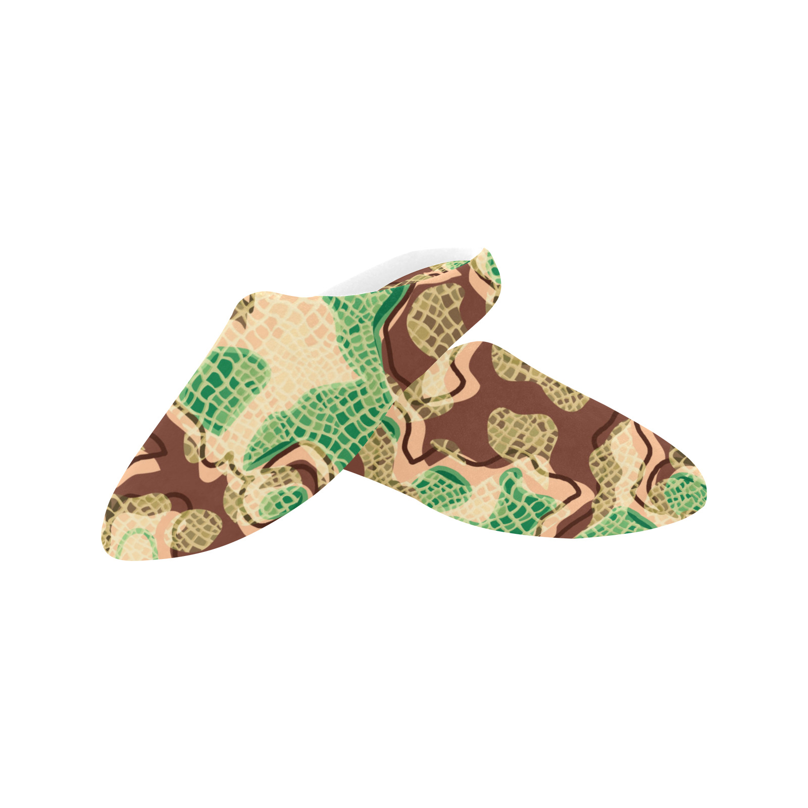 Modern Fashion Military Crocodile Camouflage Women's Non-Slip Cotton Slippers (Model 0602)