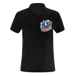 CAPE COD-GREAT WHITE EATING HOT DOG 2 Men's Polo Shirt (Model T24)