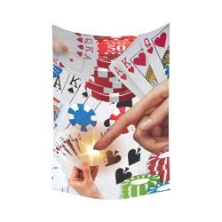 POKER NIGHT TOO Cotton Linen Wall Tapestry 60"x 90"