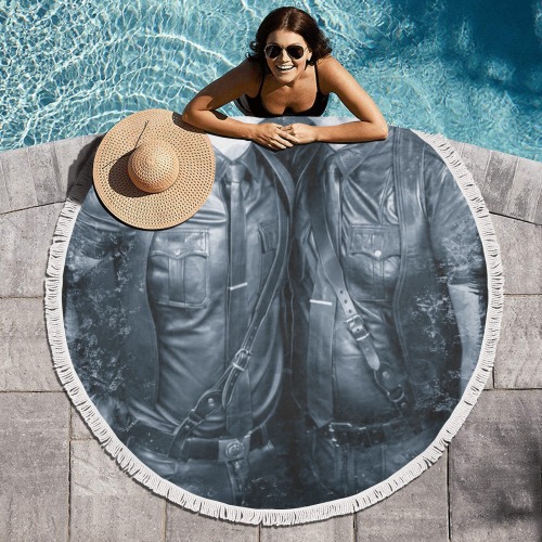 Leather Lovers by Fetishworld Circular Beach Shawl Towel 59"x 59"