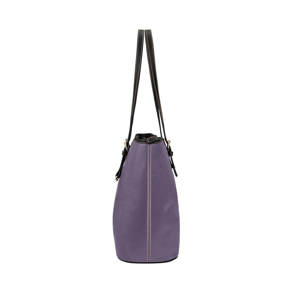Grape Taffy Leather Tote Bag/Small (Model 1651)