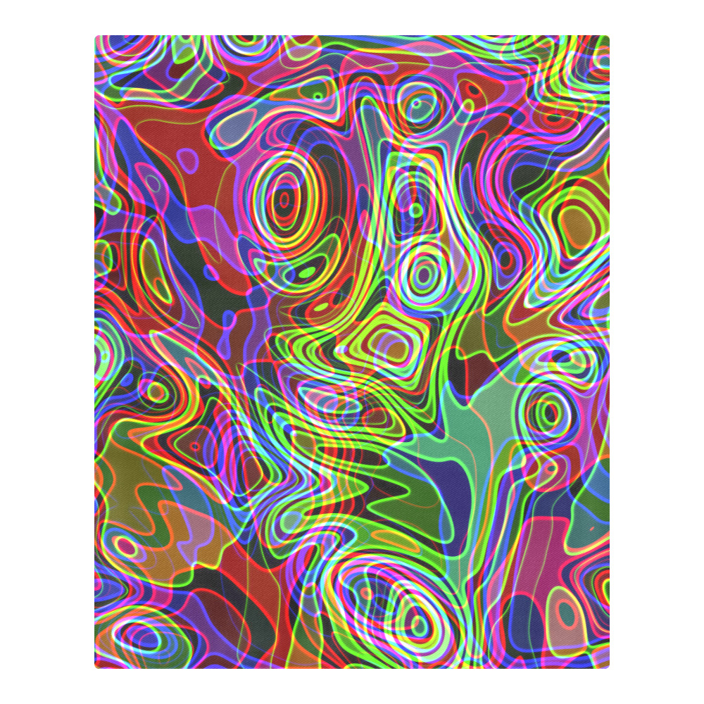 Abstract Retro Neon Pattern Background Design 3-Piece Bedding Set