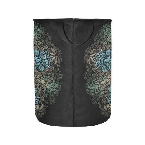 Baroque Garden Watercolor Turquoise Mandala Laundry Bag (Large)
