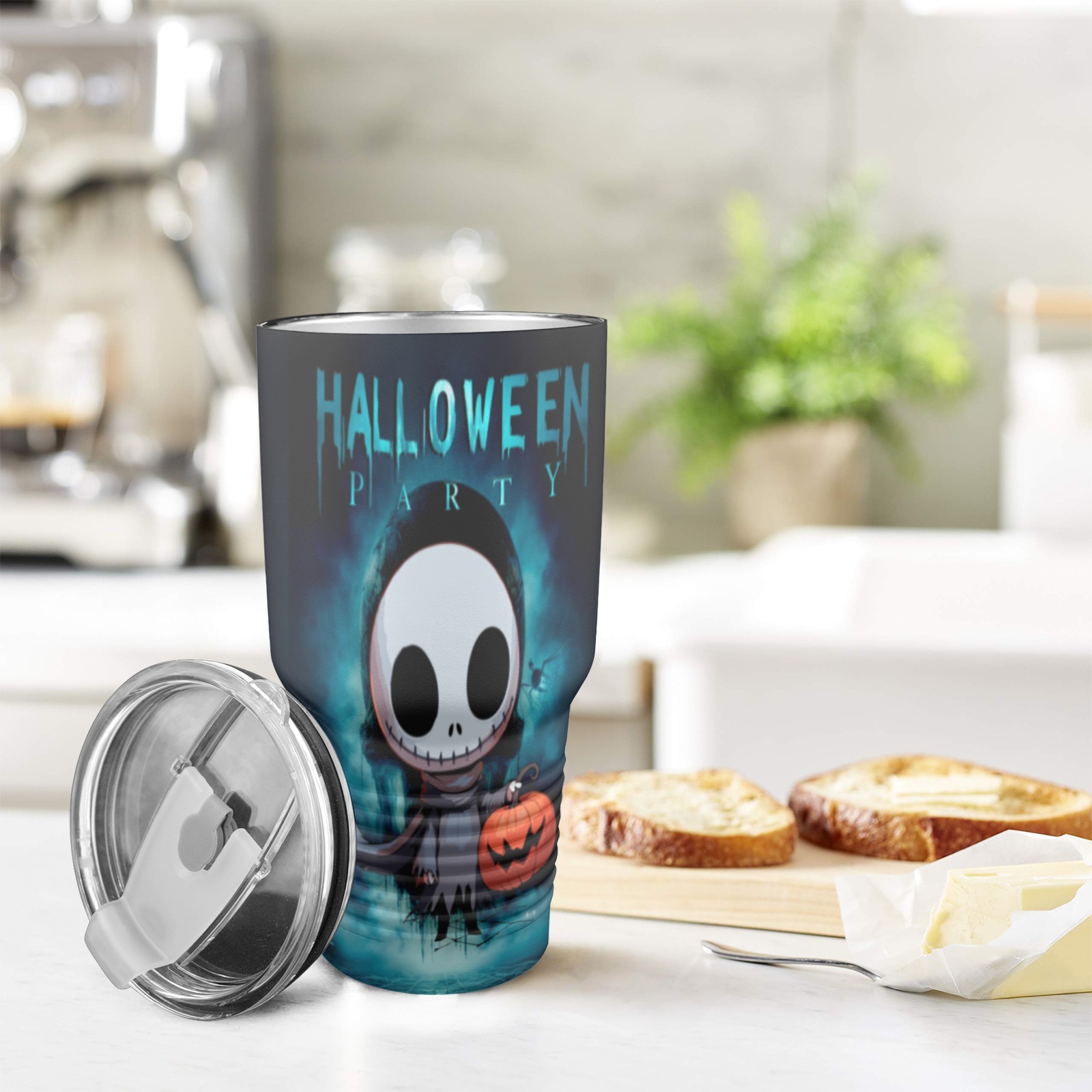 Happy Hello Ween 30oz Insulated Stainless Steel Mobile Tumbler